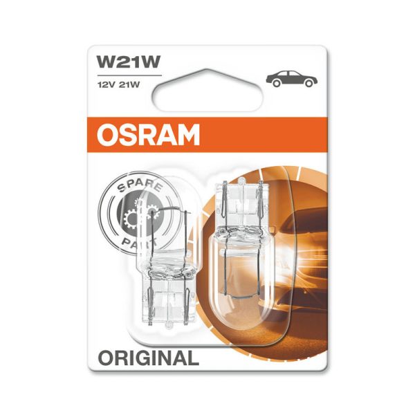 Set 2 Becuri 12V W21W Original Blister Osram